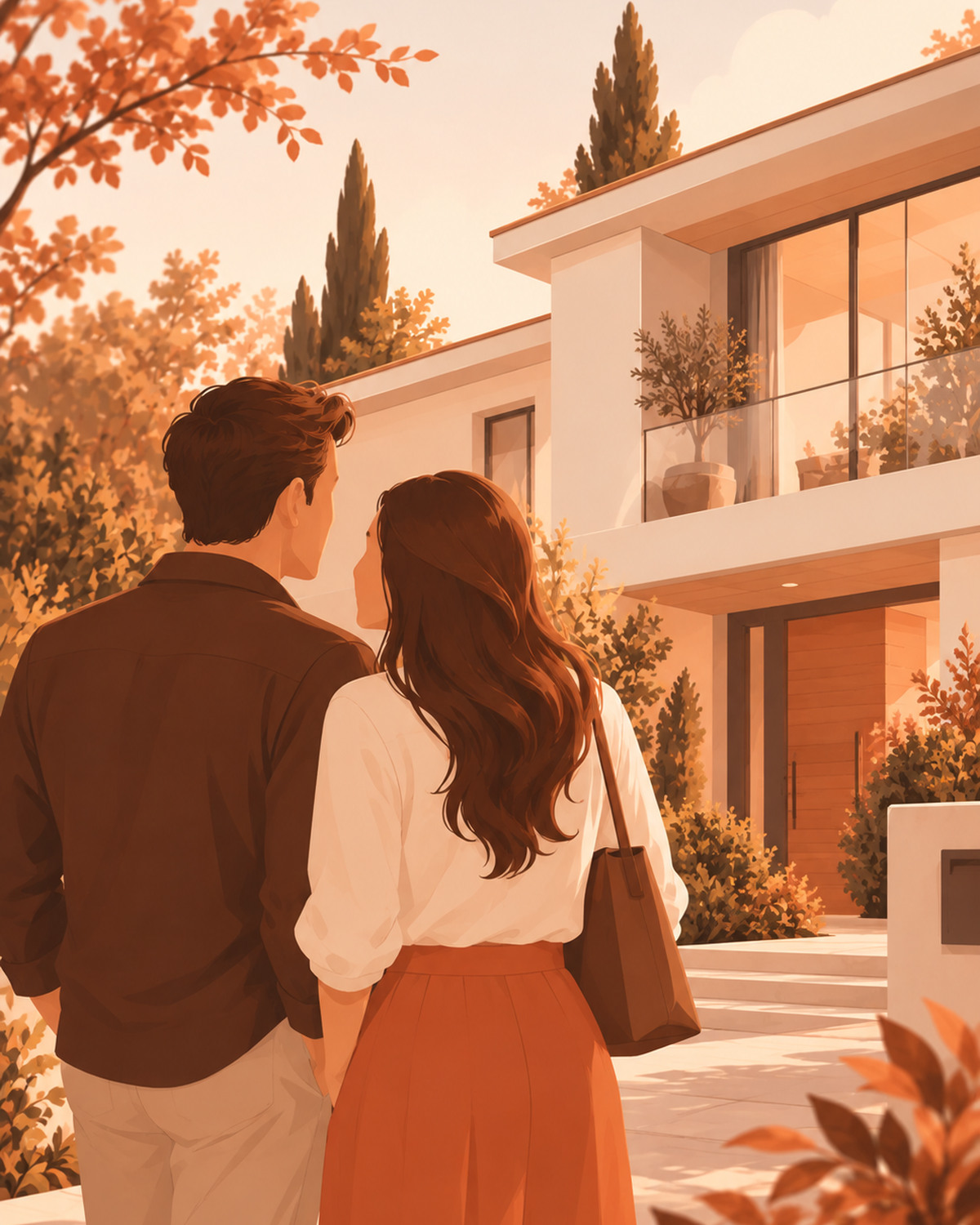 Couple devant son projet immobilier